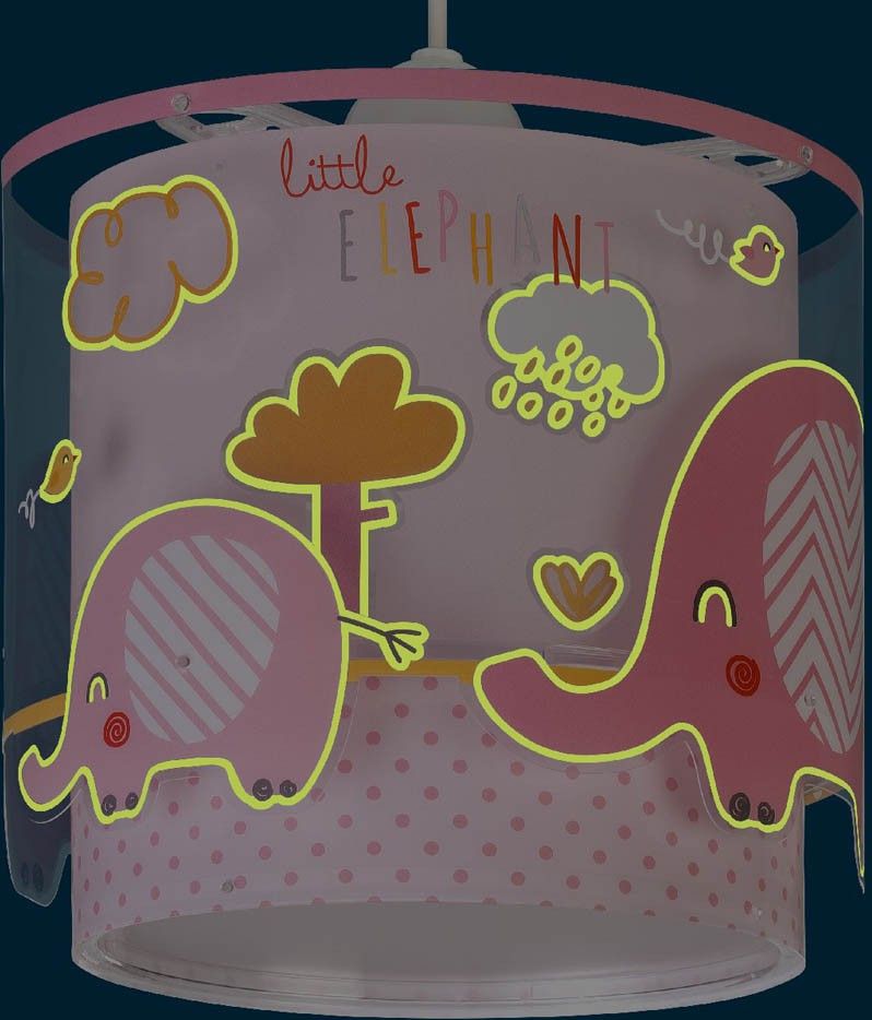 Dalber Dětský lustr LITTLE ELEPHANT 61332S růžový - obrázek 4