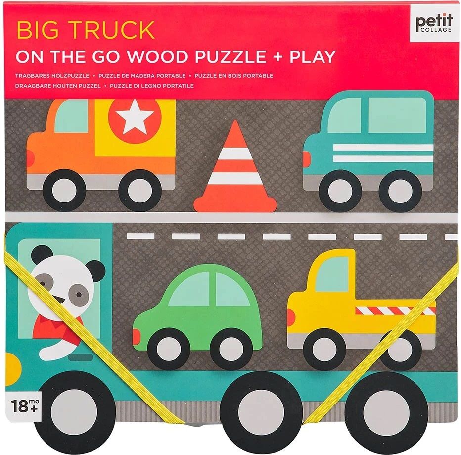 Petitcollage Robustní dřevěné puzzle Big Truck - obrázek 1