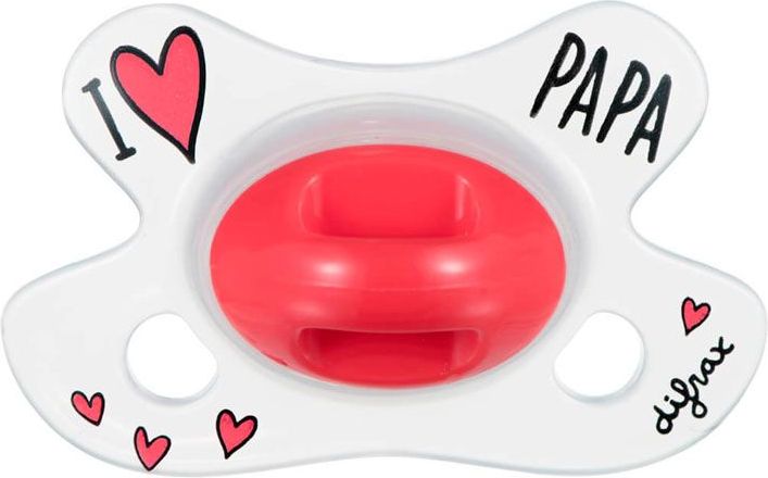 Silikonové šidítko Difrax Natural I Love Papa - obrázek 1