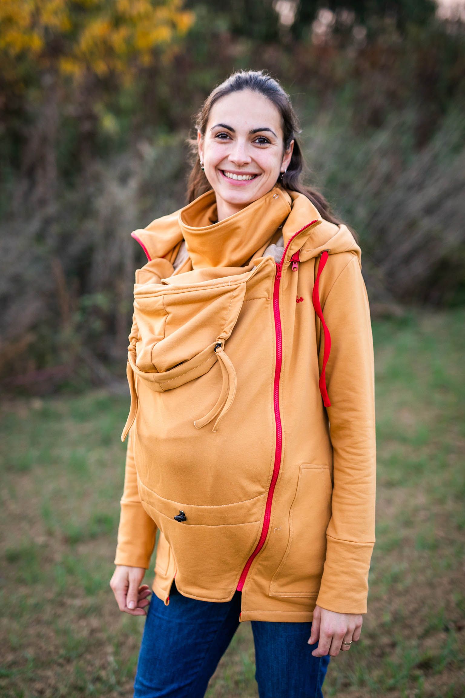 Tepláková mikina Be Lenka - Mustard Provedení: Nosící mikina s teplákovou vsádkou 3 v 1, Velikost: S - obrázek 1