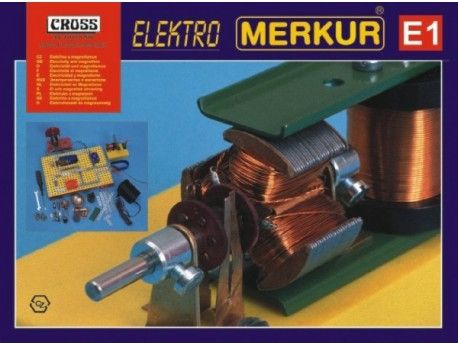 Stavebnice MERKUR E1 elektřina, magnetizmus v krabici - obrázek 1