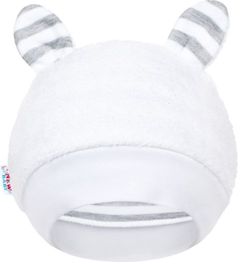 Luxusní dětská zimní čepička s oušky New Baby Zebra - 80 (9-12m) - obrázek 1