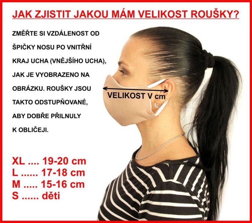 Rouška Emitex Dvouvrstvá L Černá - obrázek 2