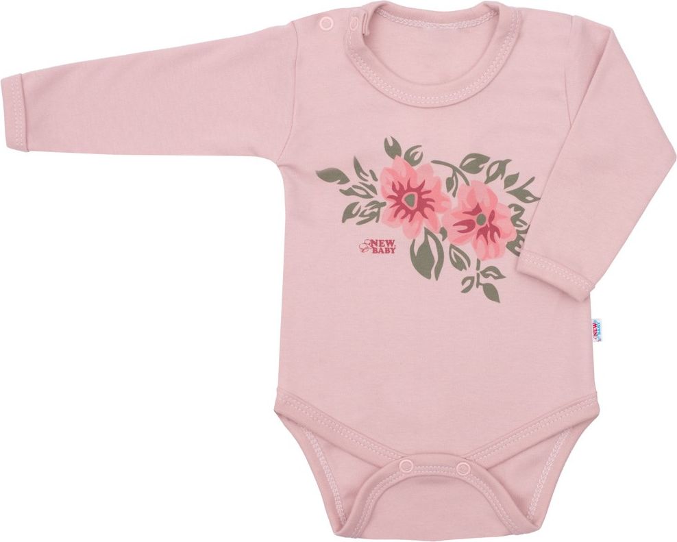 Kojenecké body s dlouhým rukávem New Baby Flowers Varianta: růžová/56 (0-3m) - obrázek 9