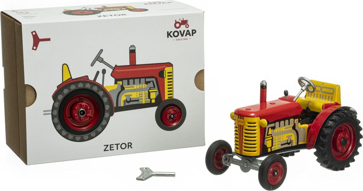 Kovap Traktor ZETOR SOLO červený – kovové disky kol - obrázek 4