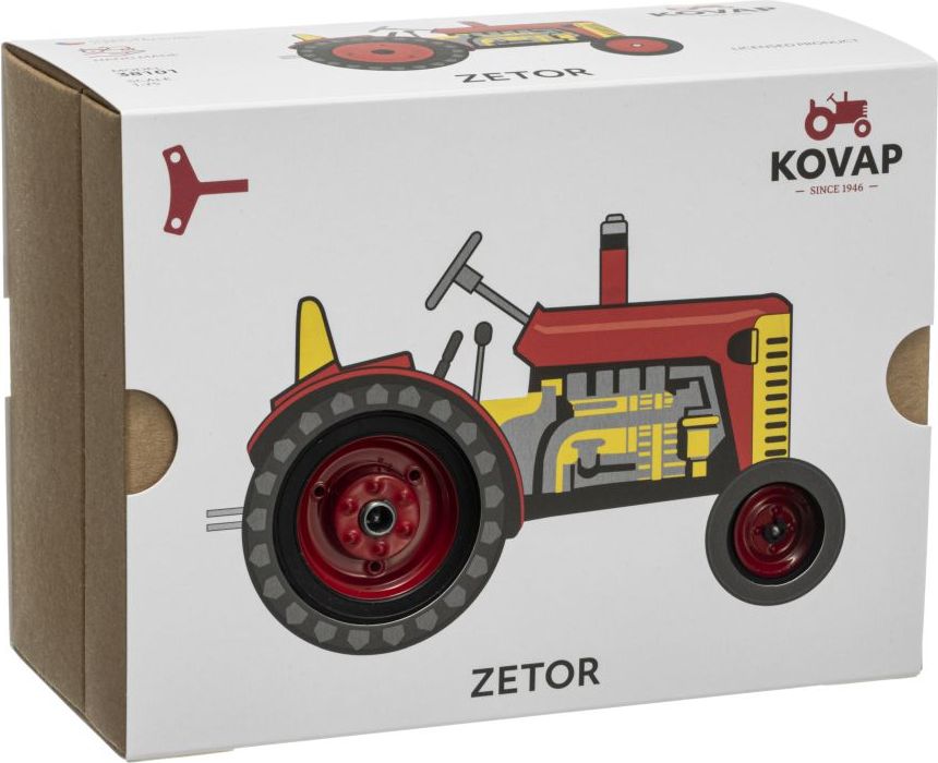 Kovap Traktor ZETOR SOLO červený – kovové disky kol - obrázek 5