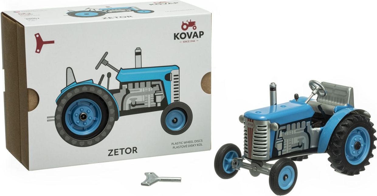 Kovap Traktor ZETOR SOLO modrý – plastové disky kol - obrázek 4