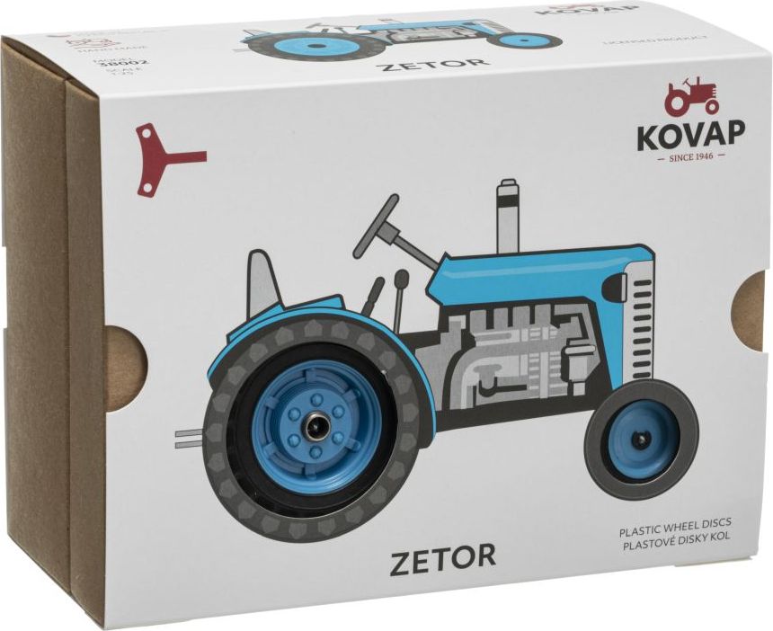 Kovap Traktor ZETOR SOLO modrý – plastové disky kol - obrázek 5