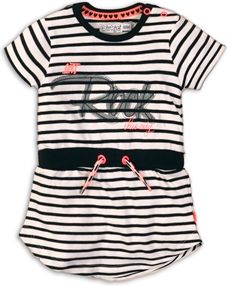 DIRKJE Šaty C-SO Joyful LETS ROCK 68 White-Black - obrázek 1
