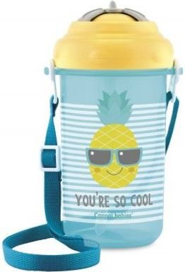Canpol babies Cestovní sportovní láhev se slámkou a víčkem SO COOL Ananas 400ml - obrázek 1