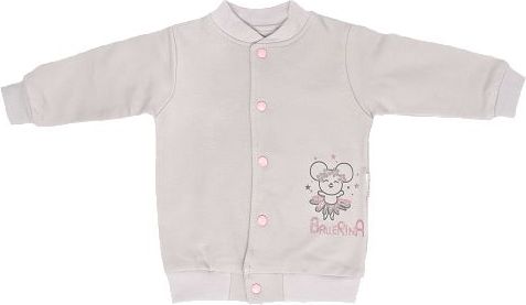 Mamatti Bavlněná dětská mikina Louka - šedá - 68 (4-6m)