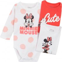 COOL CLUB Body s dl. rukávem 3 ks Minnie Mouse 74