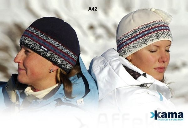 KAMA zimní čepice Merino s fleecem A42 108 modrá M - obrázek 2