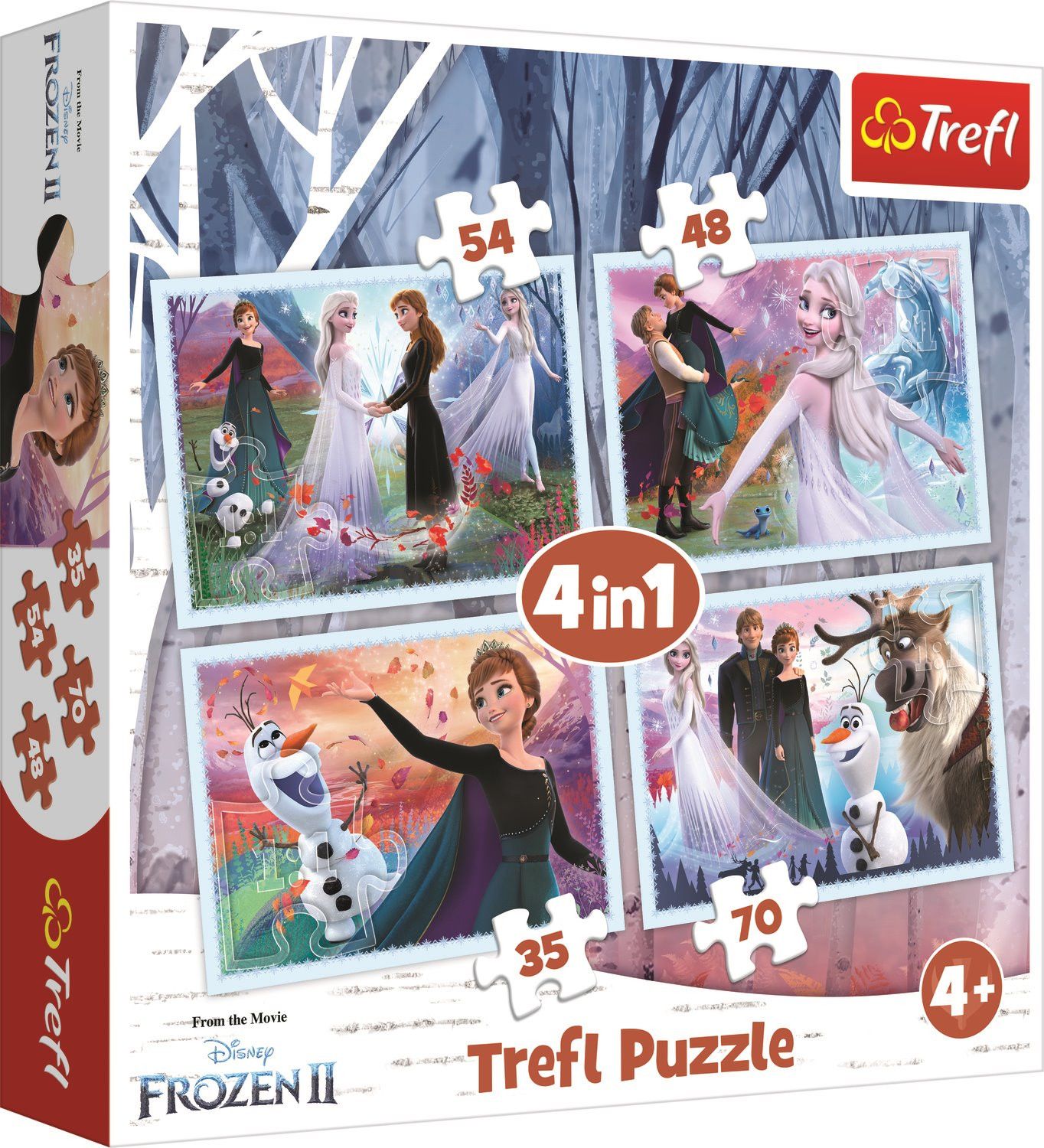 TREFL Puzzle Ledové království 2, 4v1 (35,48,54,70 dílků) - obrázek 1