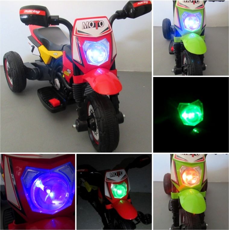 Dětská šlapací tříkolka Motorka - červená - obrázek 9