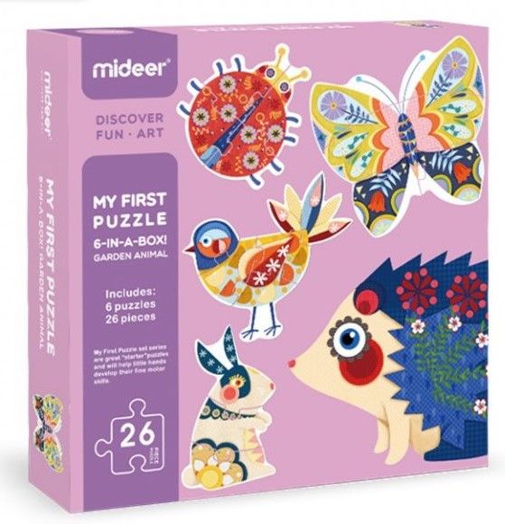 MIDEER Moje první puzzle Zahradní zvířátka - obrázek 1