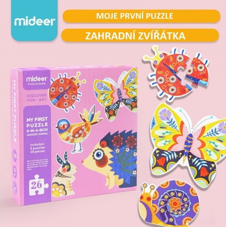 MIDEER Moje první puzzle Zahradní zvířátka - obrázek 3