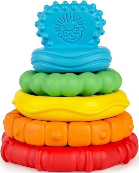 BABY EINSTEIN Kousátko stohovací 2v1 Stack & Teethe™ 0m+ - obrázek 1