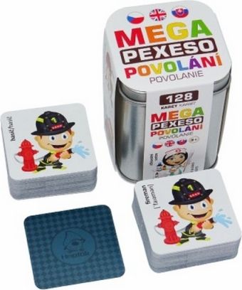 Mega Pexeso Povolání 128 karet v plechové krabičce 6x6x8,5cm Hmaťák - obrázek 3