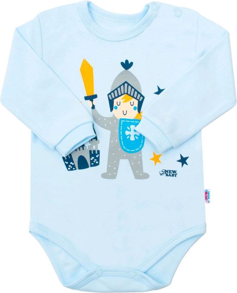 Kojenecké bavlněné body s dlouhým rukávem New Baby Knight Varianta: modrá/74 (6-9m) - obrázek 3