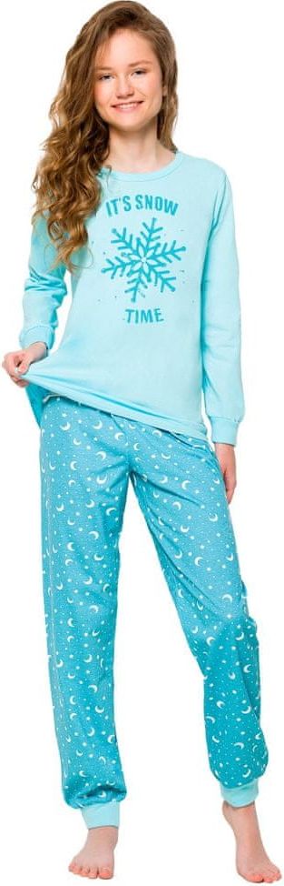 TARO Dívčí pyžamo Nora 2250/8 : Barvy - tyrkys světlá, Velikosti - 146