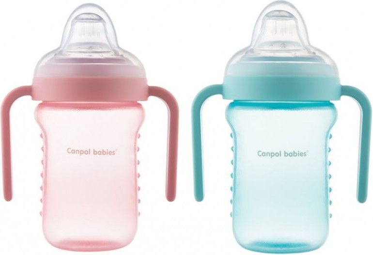 Nevylévací hrníček se silikonovým pítkem 220 ml Canpol Blue 2021 - obrázek 2
