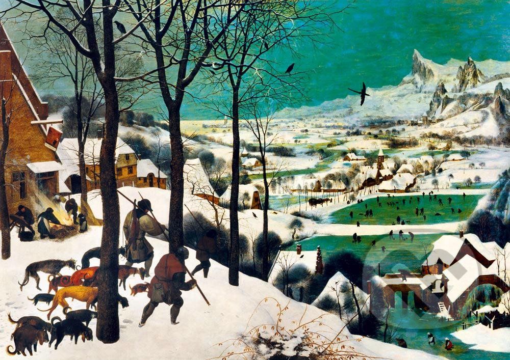 Pieter Bruegel the Elder - Hunters in the Snow (Winter), 1565 - Bluebird - obrázek 1