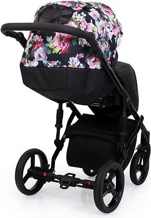 Kočárek Kunert Tiaro 2021 dvojkombinace Bílý rám - black/flowers - obrázek 6
