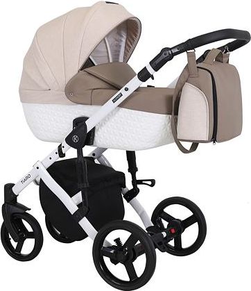 Kočárek Kunert Tiaro 2021 trojkombinace Bílý rám - white/beige - obrázek 1