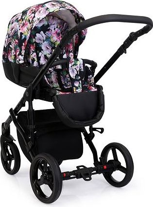 Kočárek Kunert Tiaro Premium 2021 trojkombinace Zlatý rám - black/flowers - obrázek 8