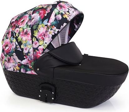 Kočárek Kunert Tiaro Premium 2021 trojkombinace Zlatý rám - black/flowers - obrázek 11