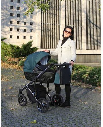 Kočárek Kunert Tiaro Premium 2021 trojkombinace Zlatý rám - black/flowers - obrázek 20