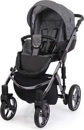 Kočárek Kunert Tiaro Premium 2021 dvojkombinace Stříbrný rám - black/grey - obrázek 8