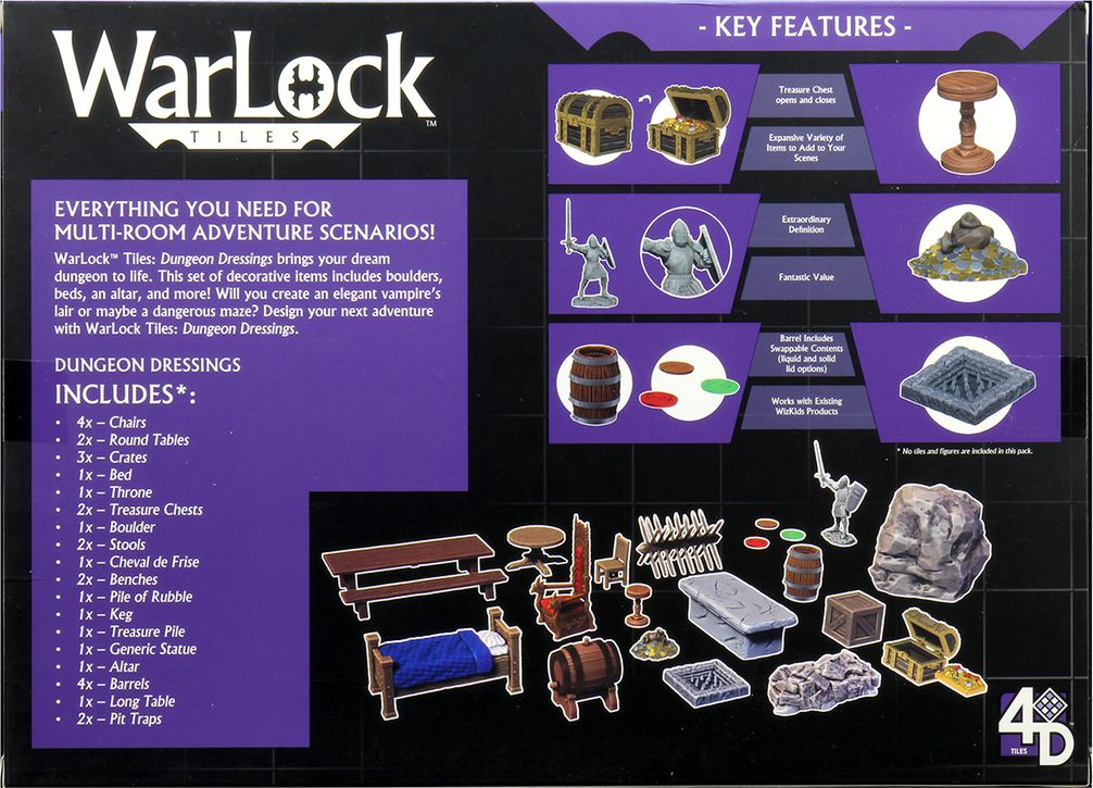 WizKids WarLock Dungeon Tiles: Dungeon Dressings - obrázek 2