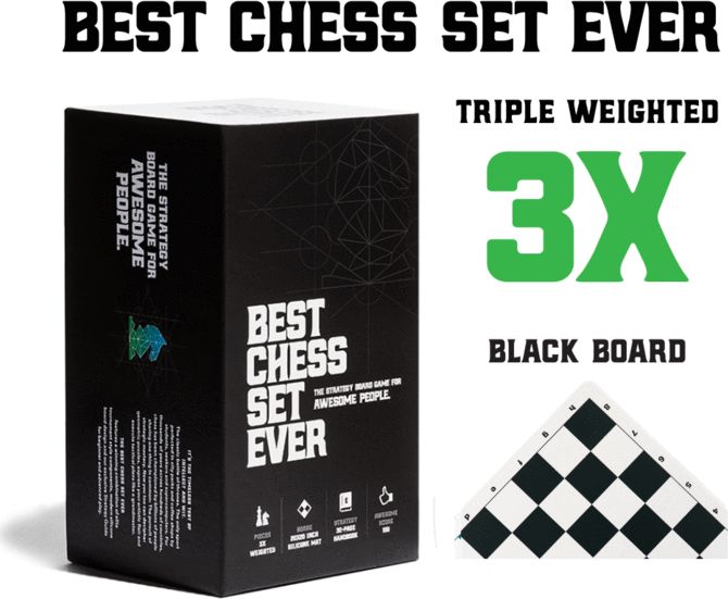 Best Chess Set Ever (Black Board) 3X - obrázek 1