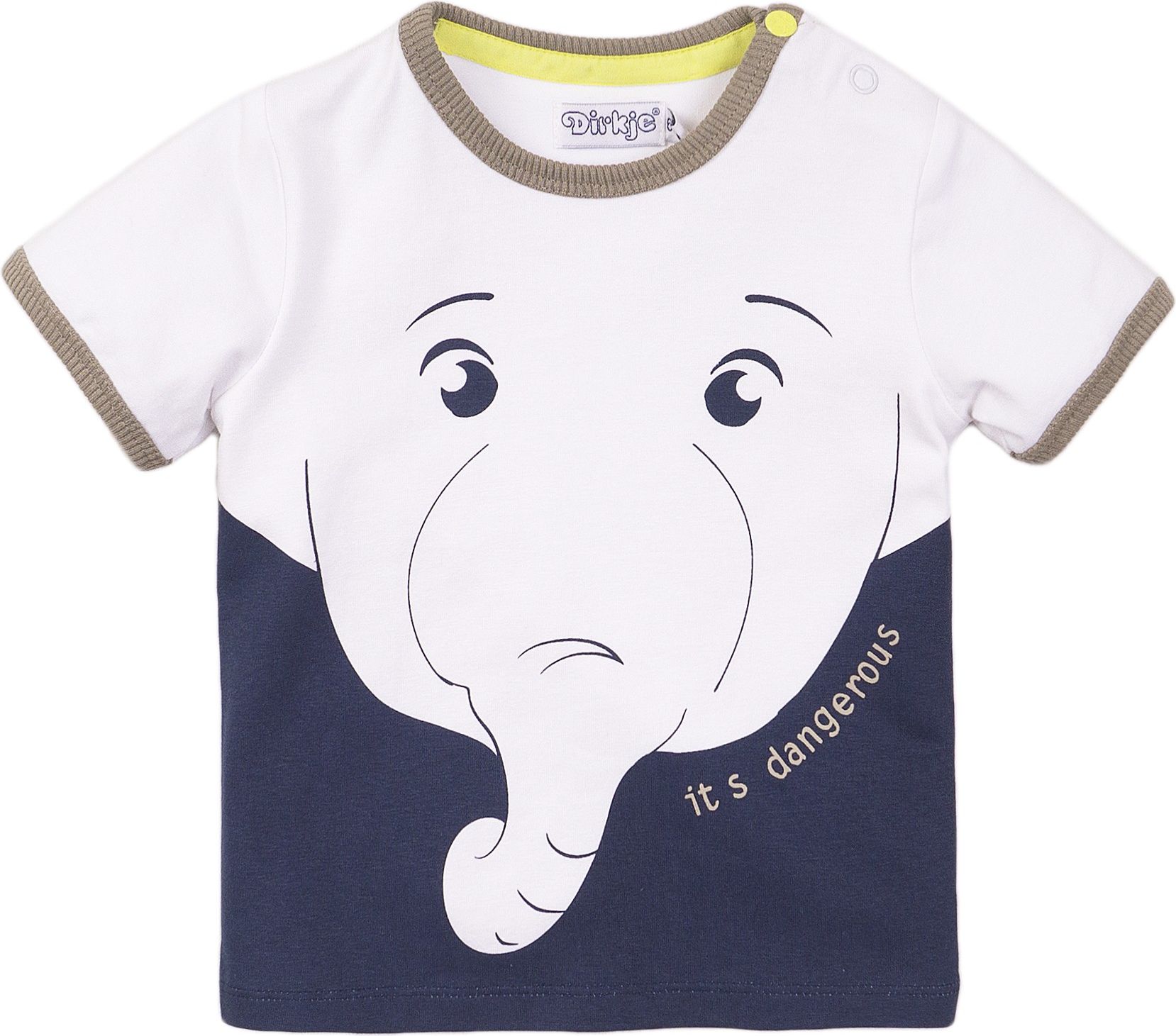 DIRKJE Tričko kr. rukáv 80 White+Navy - obrázek 1