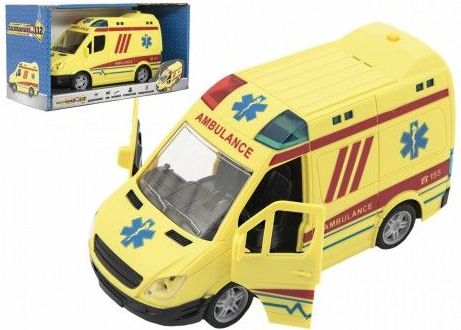 Auto ambulance plast 20cm na setrvačník na baterie se zvukem - obrázek 1