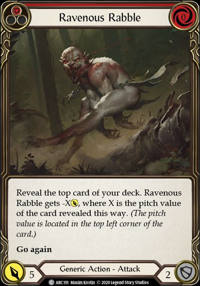 Ravenous Rabble 1 (Rainbow Foil) / Flesh & Blood - ARCANE RISING - obrázek 1