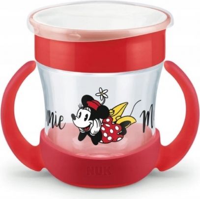 Hrneček NUK Mini magic Cup s úchyty Minnie, červený, 6 m+ - obrázek 1
