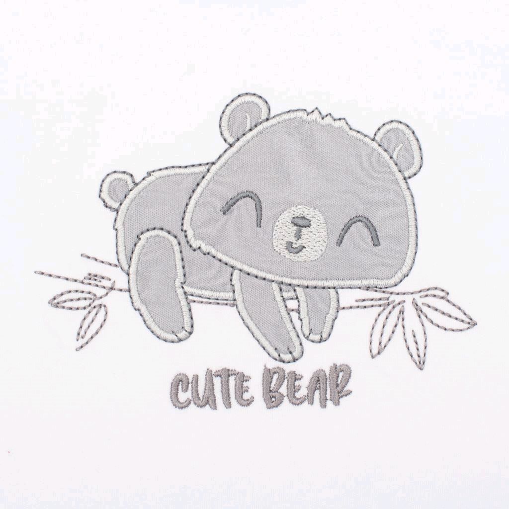 Kojenecké bavlněné body s dlouhým rukávem New Baby Cute Bear Varianta: bílá/56 (0-3m) - obrázek 11