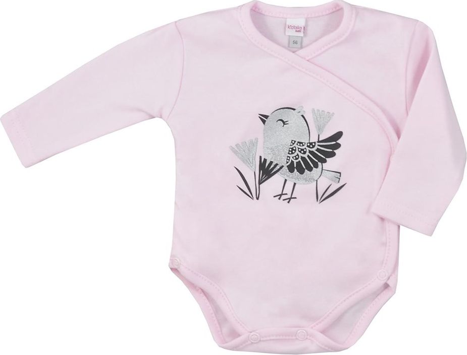 Kojenecké bavlněné body s bočním zapínáním Koala Birdy Varianta: tmavě - růžová/56 (0-3m) - obrázek 2