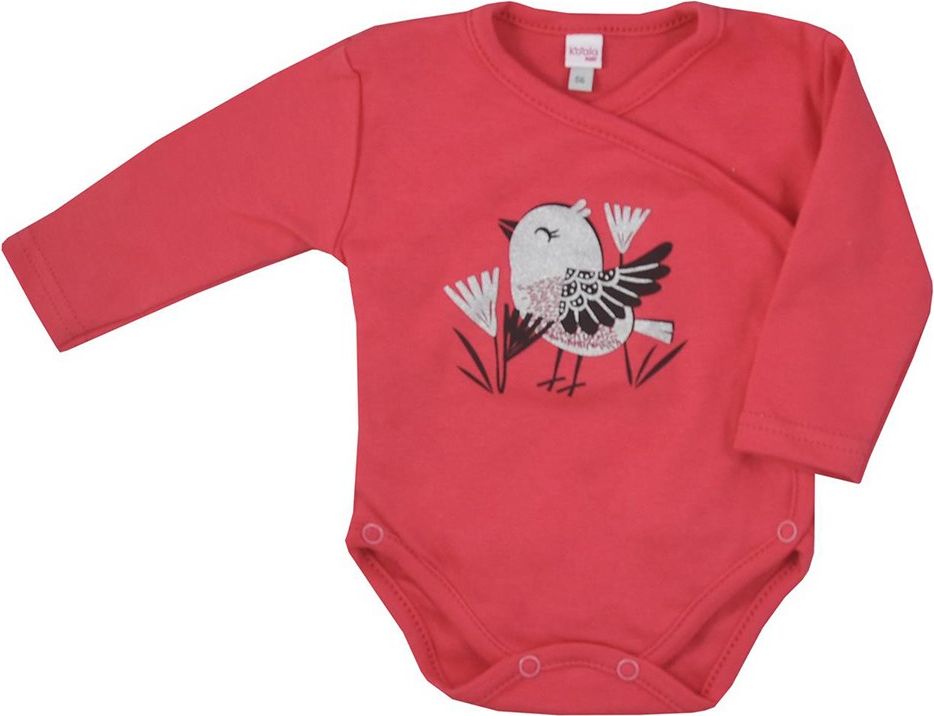 Kojenecké bavlněné body s bočním zapínáním Koala Birdy Varianta: tmavě - růžová/56 (0-3m) - obrázek 9