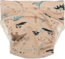 Plenkové kalhotky a EKO plena 2ks - DINOSAURUS béžové - Mamatti   velikost 5 - 14kg - obrázek 1