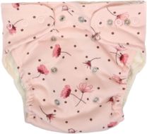 Plenkové kalhotky a EKO plena 2ks - VLČÍ MÁK na světle růžovém - Mamatti       velikost 3 - 8kg - obrázek 1
