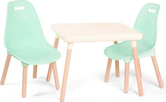 B-Toys Dětský stolek + 2 židličky Mint - obrázek 1