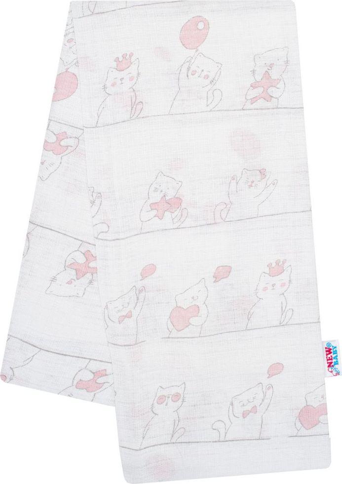 Bavlněná plena s potiskem New Baby Varianta: malí medvídci - růžová - obrázek 95