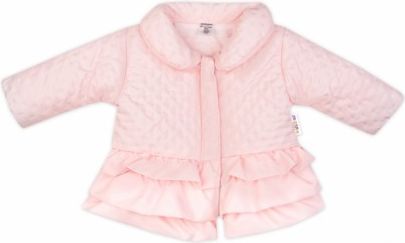 Baby Nellys Kojenecká přechodová bundička s volánky, světle růžová, Velikost koj. oblečení 56 (1-2m) - obrázek 1