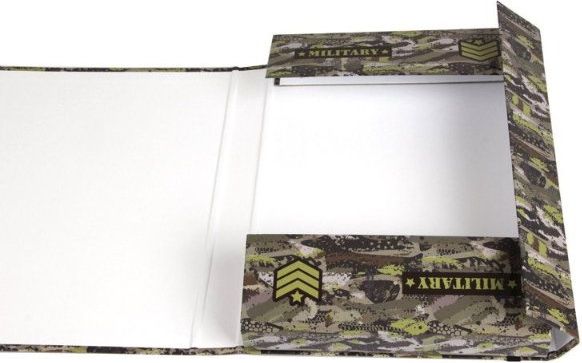 Školní box na sešity s klopou Stil A4 Military - obrázek 3