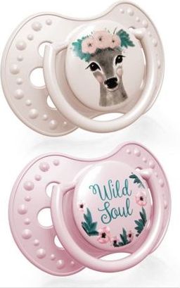 LOVI dudlík silikonový dynamický WILD SOUL 6-18m 2ks - holčička - obrázek 1