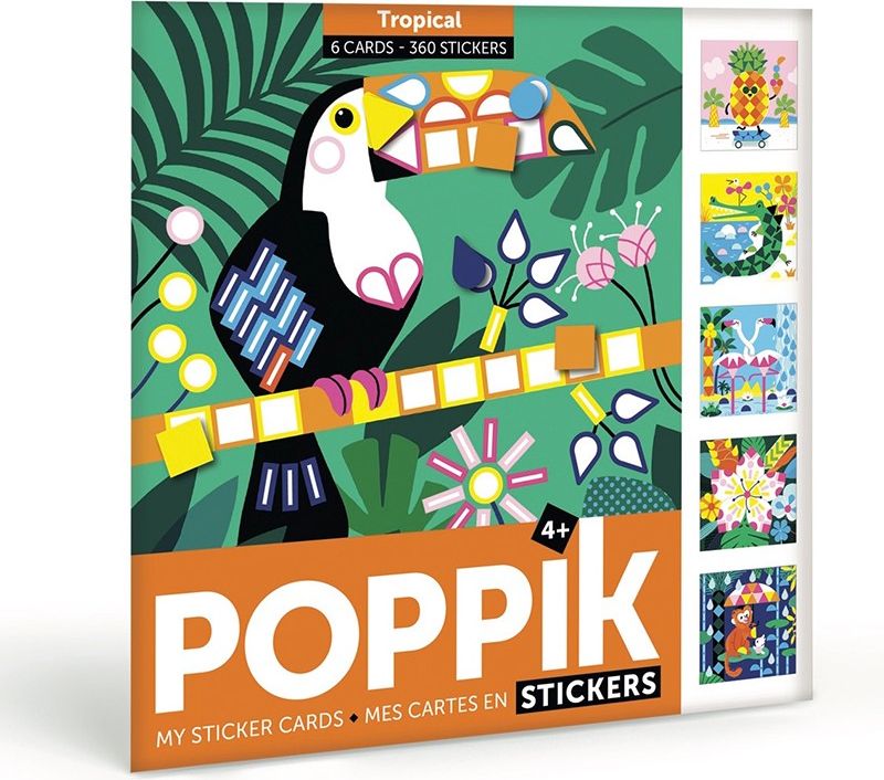 Poppik Kreativní karty se samolepkami V džungli - obrázek 1